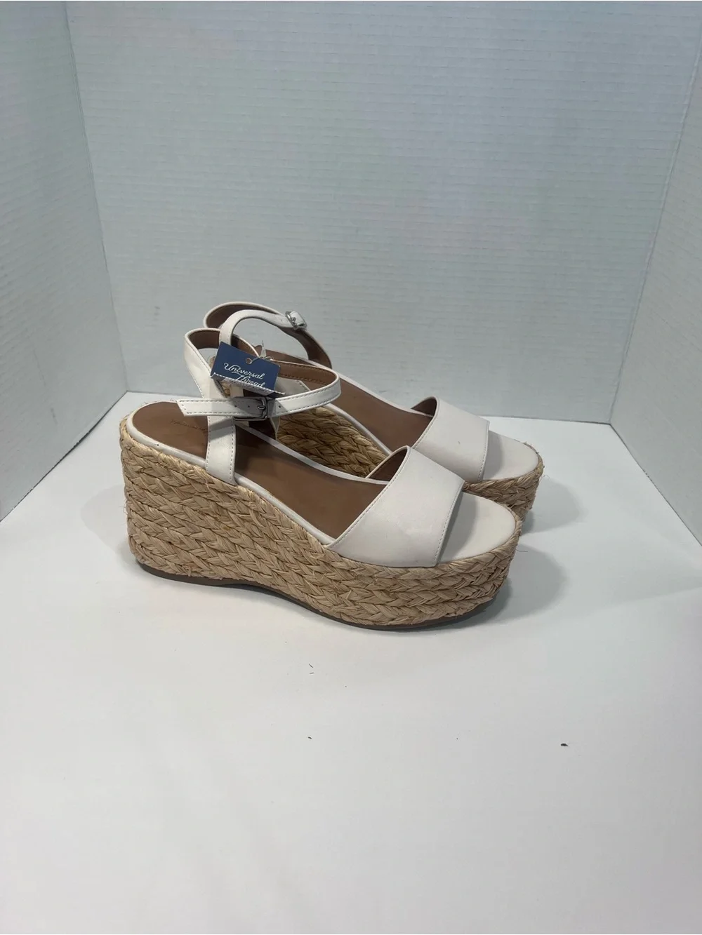 Universal Thread White Espadrille Wedge Sandals